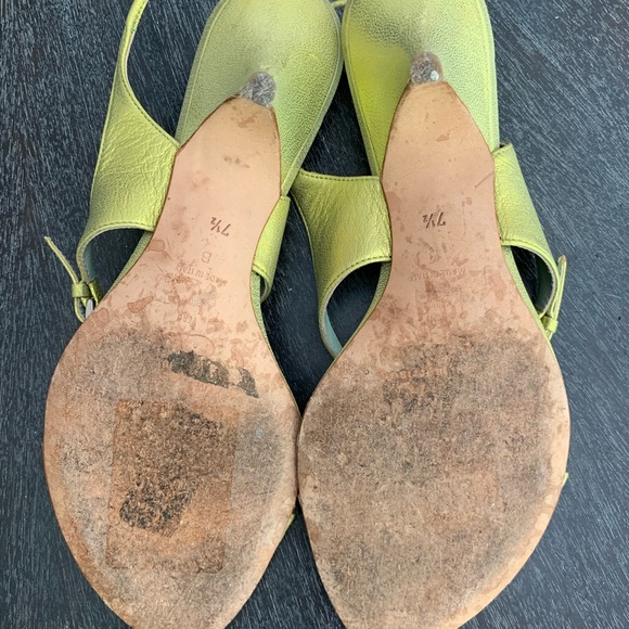 Citron yellow kitten heels - Picture 3 of 4